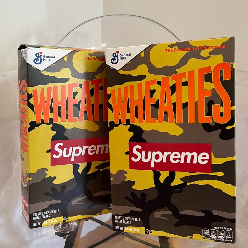 Supreme Wheaties Yellow & Grey Camo